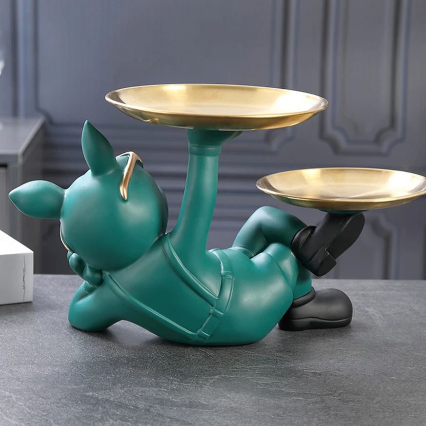 Bulldog Resin Statue – Modern Dog Sculpture Home Decor