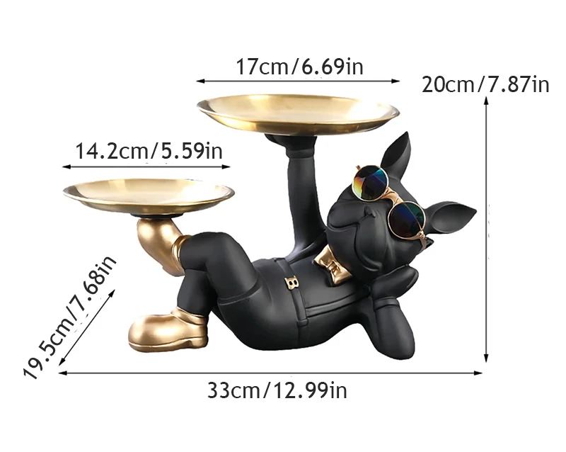Bulldog Resin Statue – Modern Dog Sculpture Home Decor