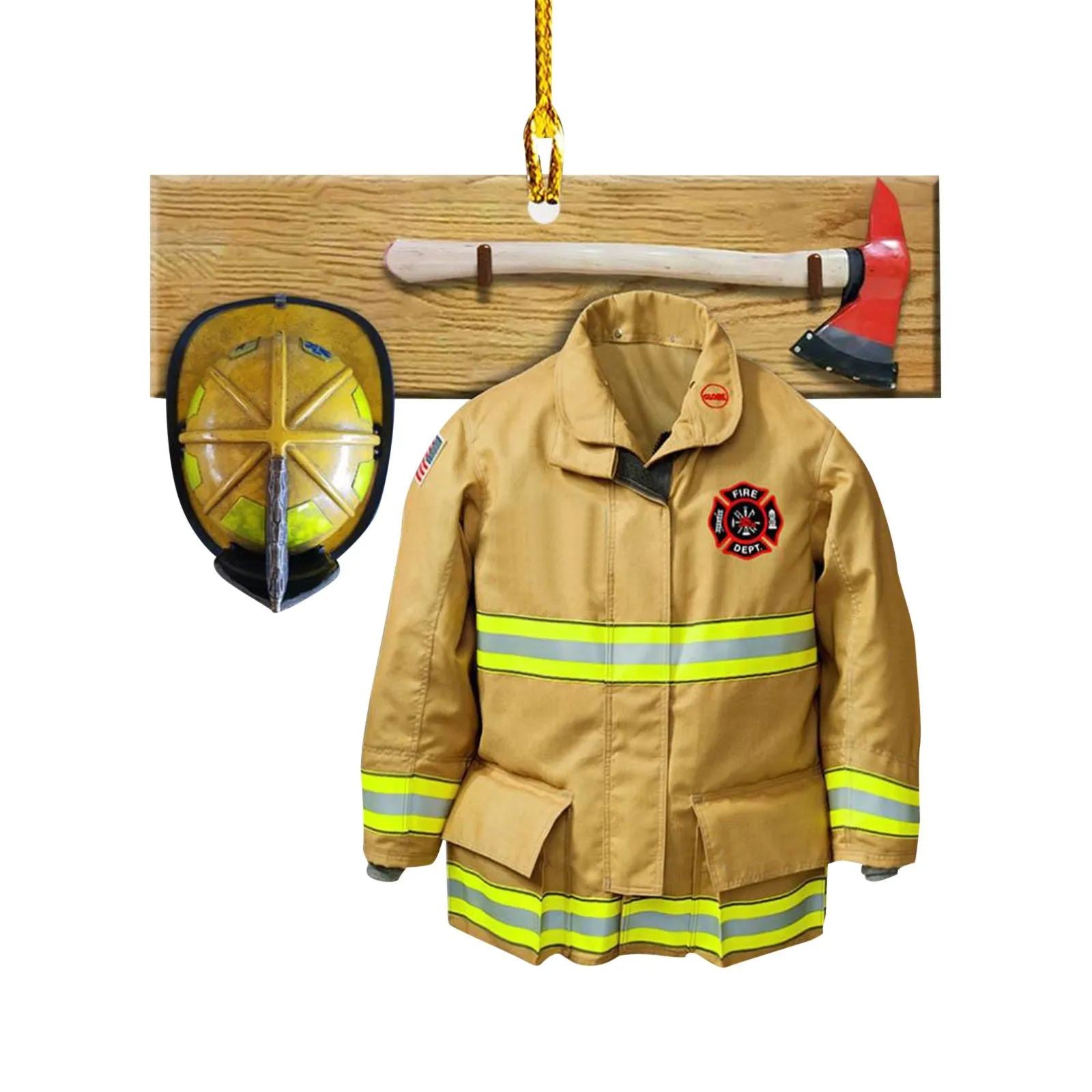 Firefighter Car Hanging Pendant – Rearview Mirror Ornament
