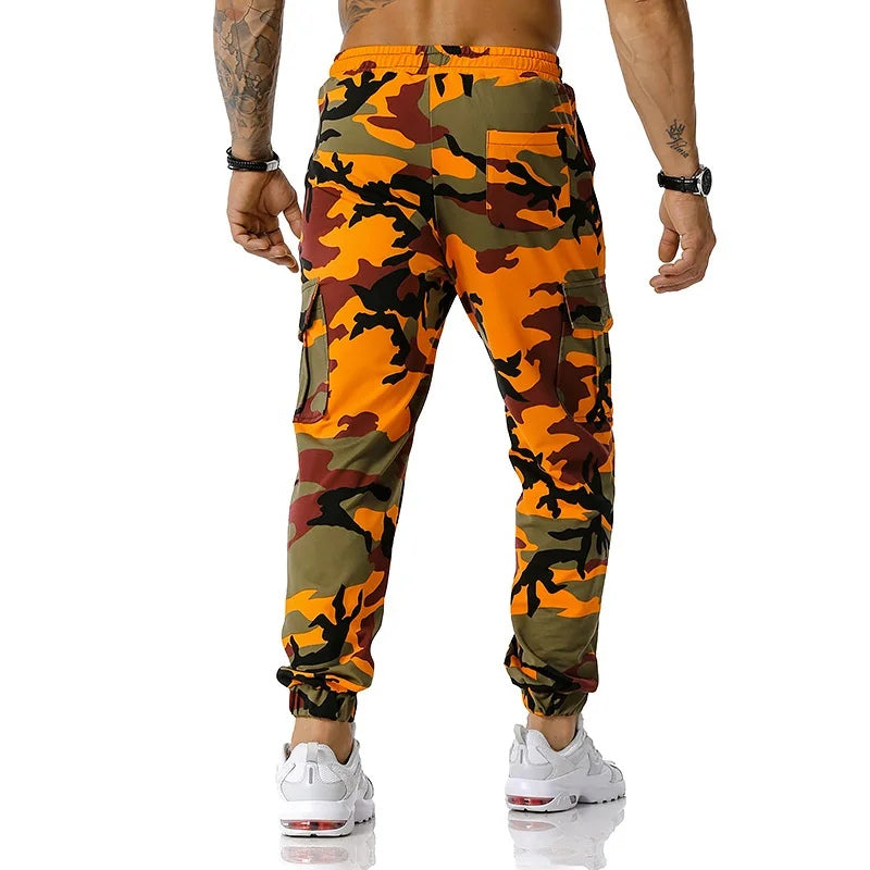 Men’s Camouflage Cargo Joggers – Multi-Pocket Casual Sweatpants
