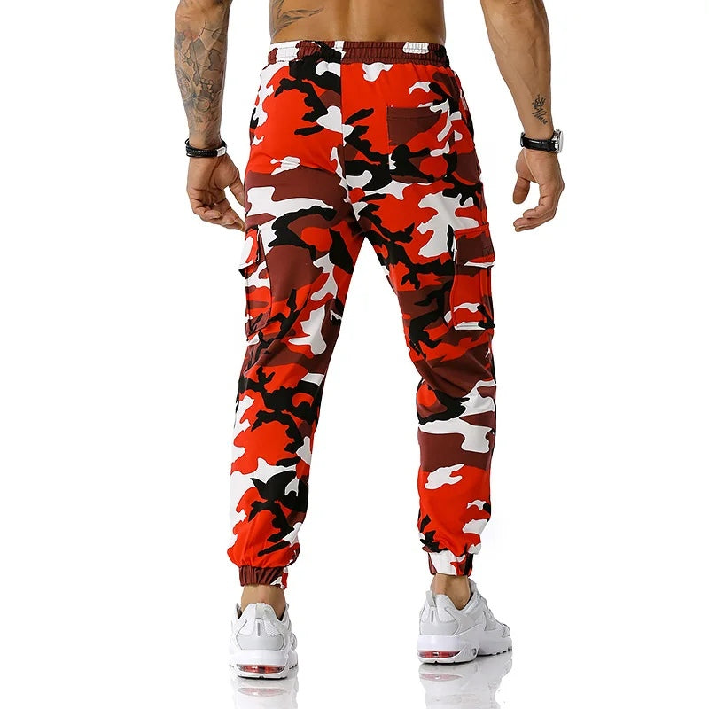 Men’s Camouflage Cargo Joggers – Multi-Pocket Casual Sweatpants