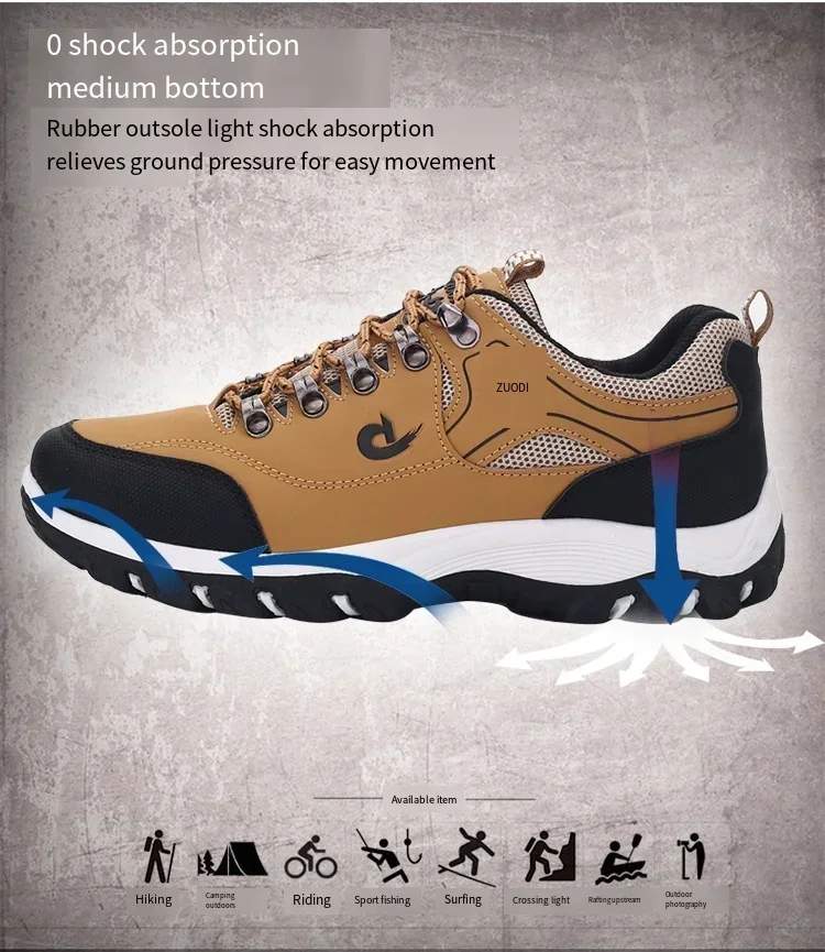 Men’s Lightweight Platform Sneakers – Outdoor Casual Travel Shoes (Up to Size 48)