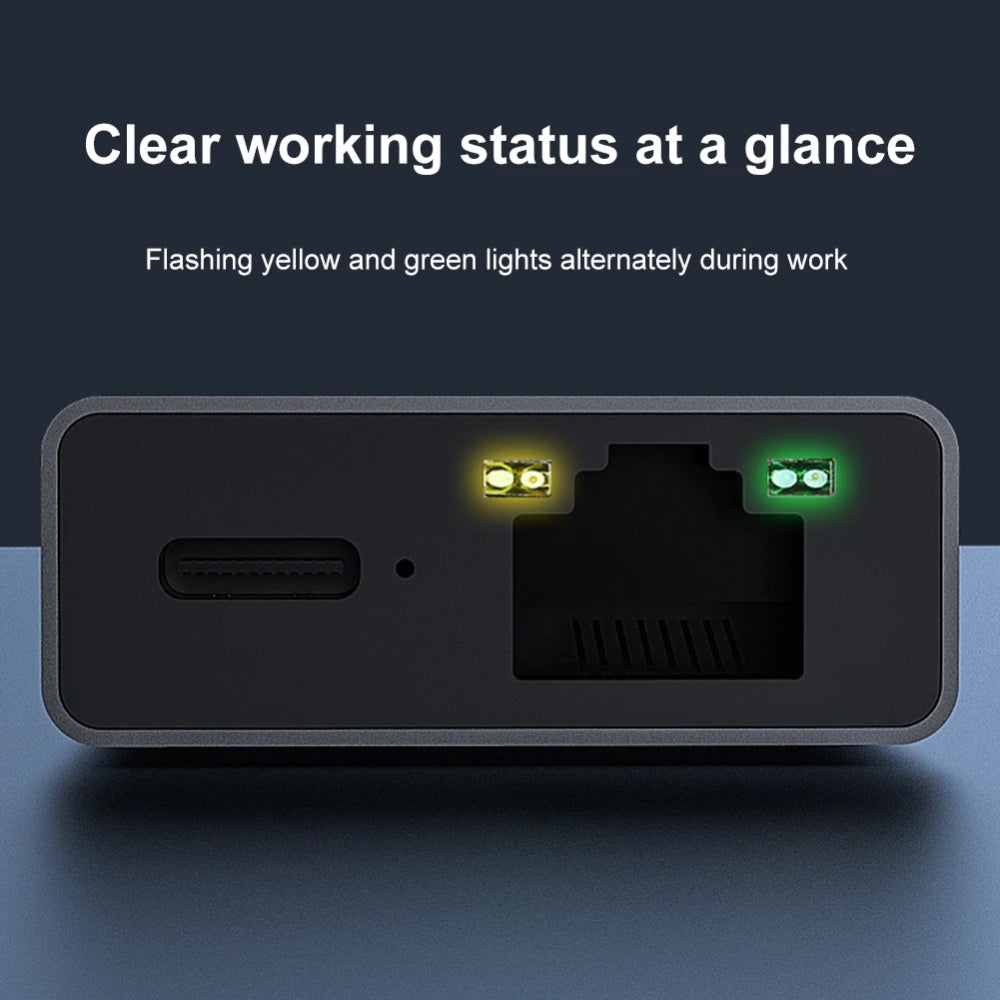 USB-C to Ethernet Adapter 1000Mbps with PD Charging