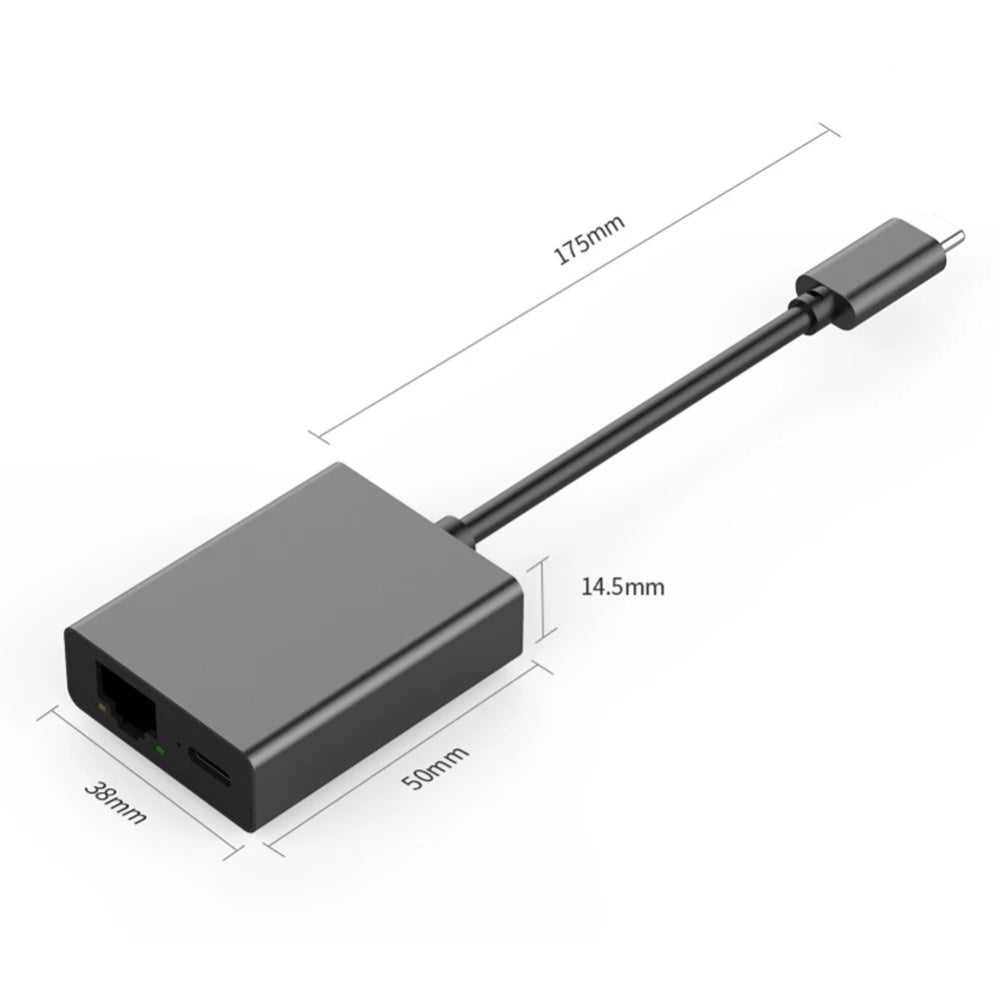 USB-C to Ethernet Adapter 1000Mbps with PD Charging