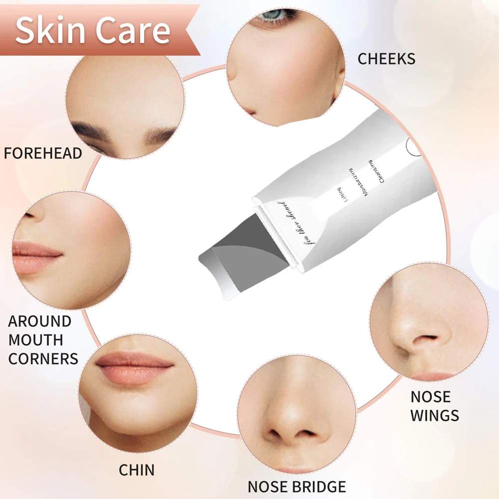 Ultrasonic Skin Scrubber – Facial Spatula Deep Cleansing Tool