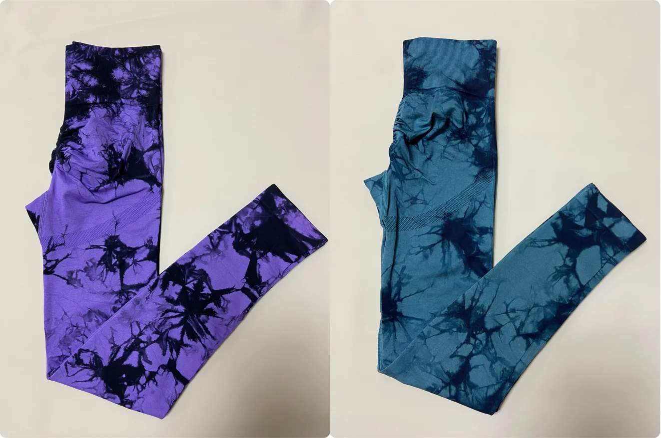 Women’s Tie-Dye Gym Leggings – Seamless High-Waist Yoga Tights