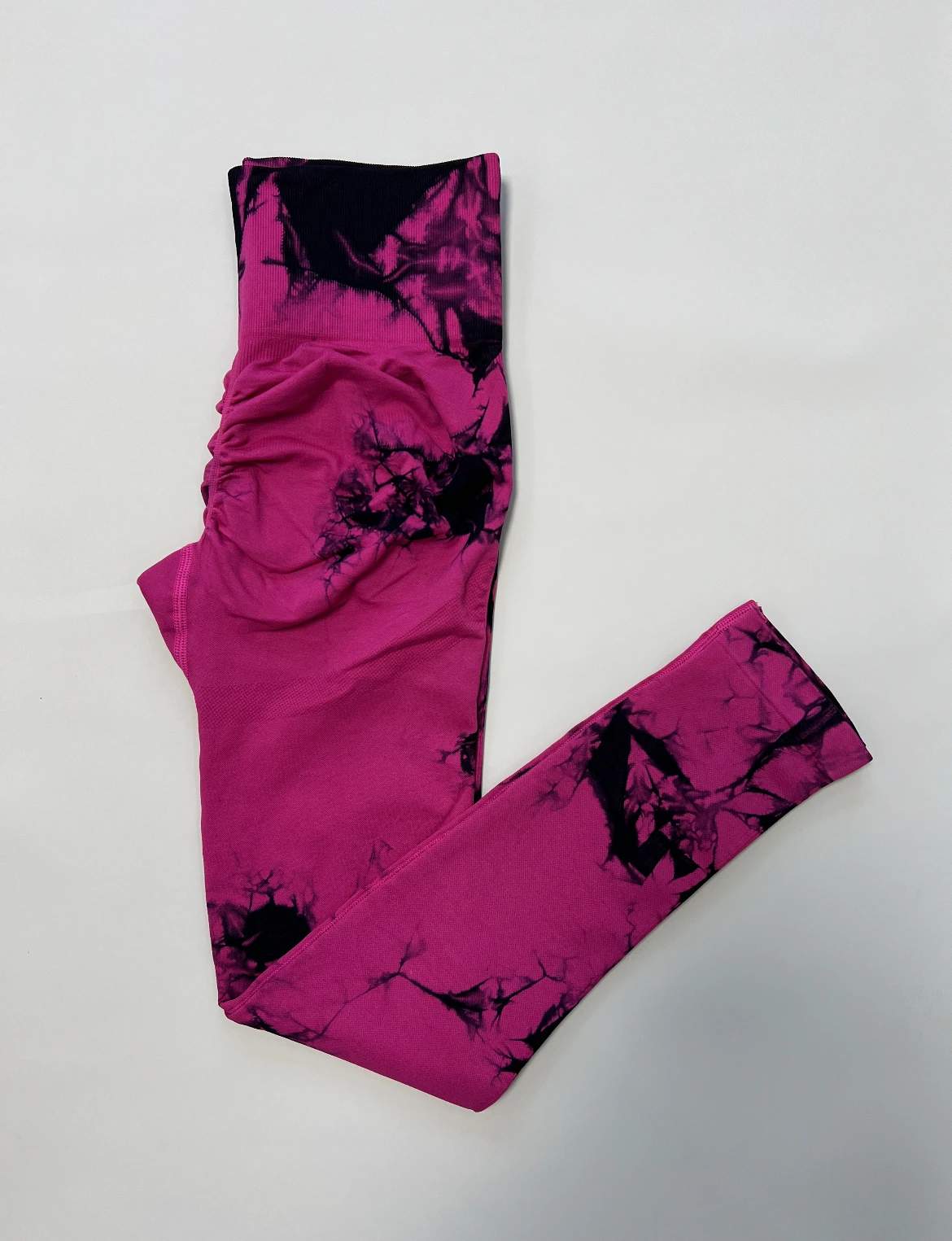Women’s Tie-Dye Gym Leggings – Seamless High-Waist Yoga Tights